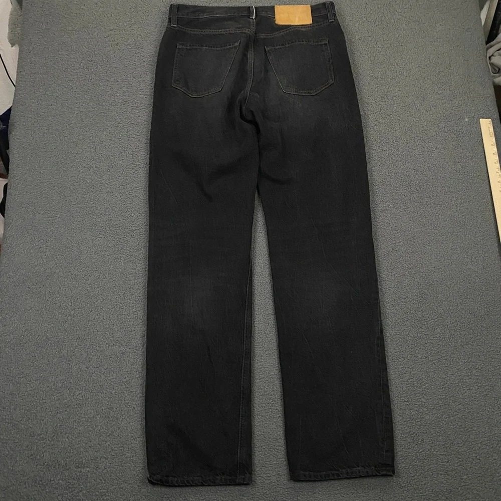Banana Republic Selvedge Straight Jeans Mens 34x34 Black Italian Denim Heritage